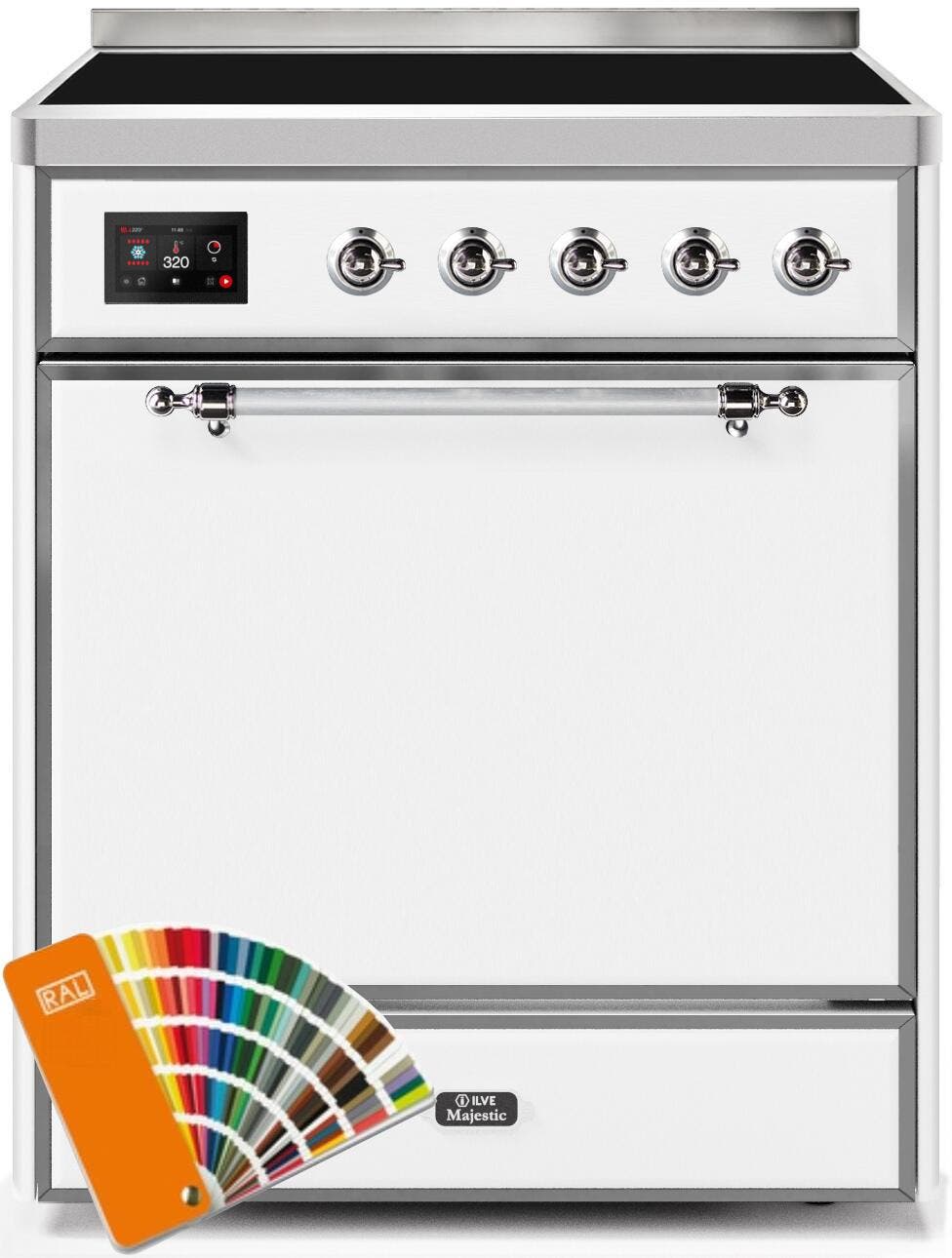 Ilve UMI30QNE3RALC Custom Ral Color W/ Chrome Trim