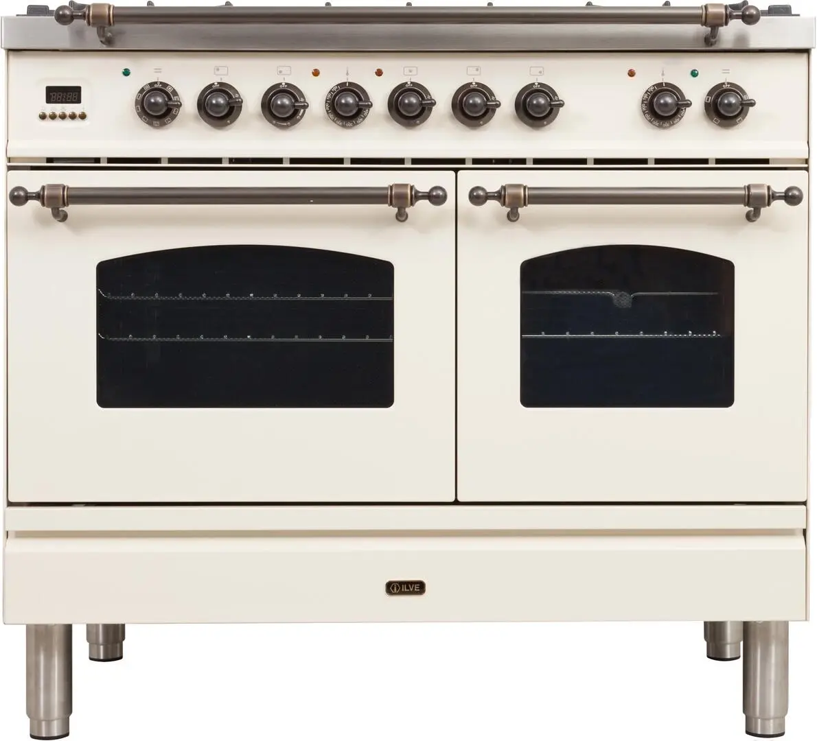 Ilve UPDN100FDMPAYLP Liquid Propane In Antique White W/ Bronze Trim