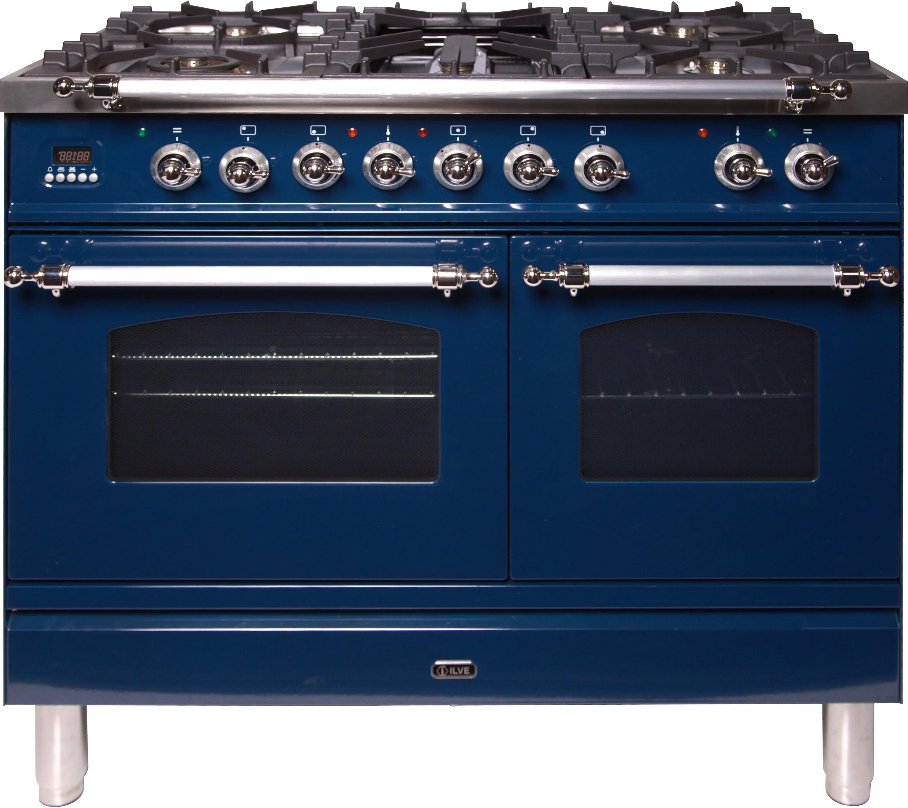 Ilve UPDN100FDMPBLXLP Liquid Propane In Midnight Blue W/ Chrome Trim