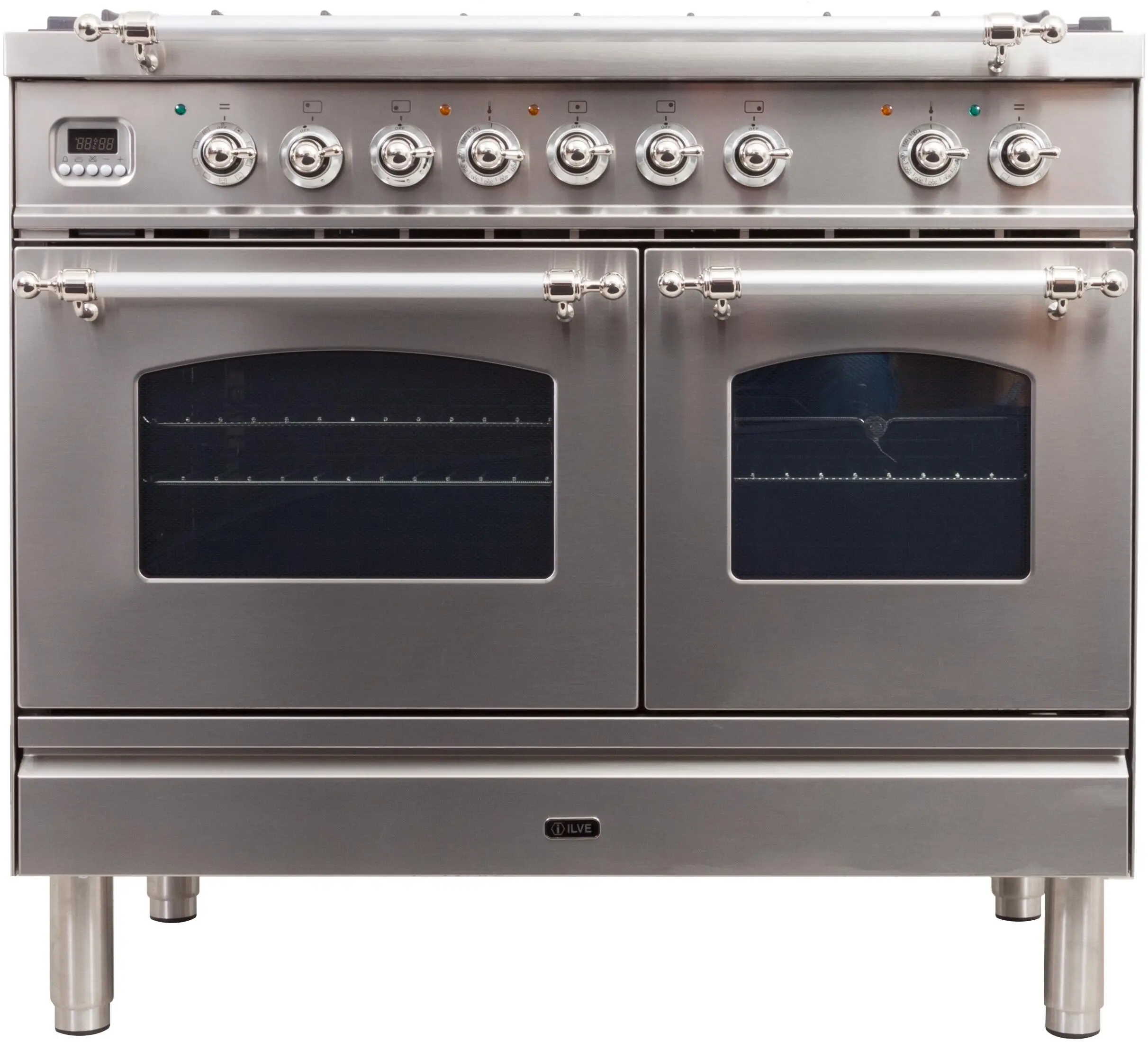 Ilve UPDN100FDMPIXLP Liquid Propane In Stainless Steel W/ Chrome Trim