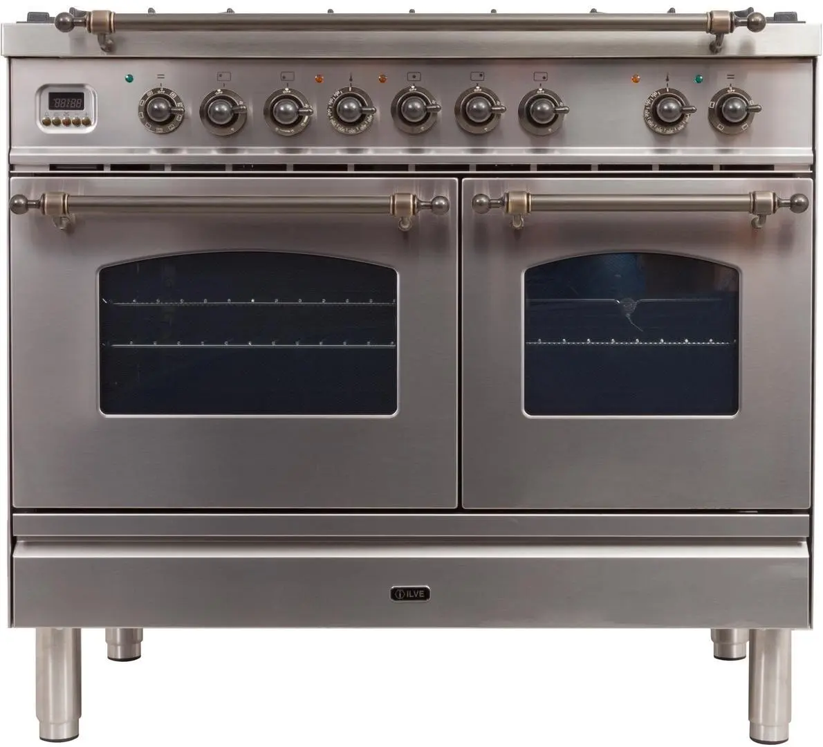 Ilve UPDN100FDMPIY Natural Gas In Stainless Steel W/ Bronze Trim