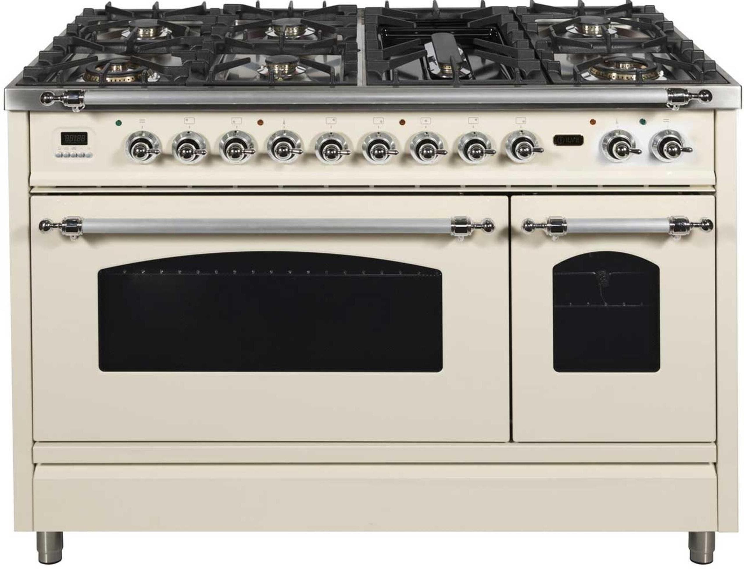Ilve UPN120FDMPAXLP Liquid Propane In Antique White W/ Chrome Trim