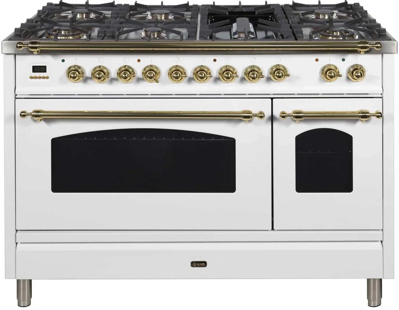 Ilve UPN120FDMPBLP Liquid Propane In White W/ Brass Trim