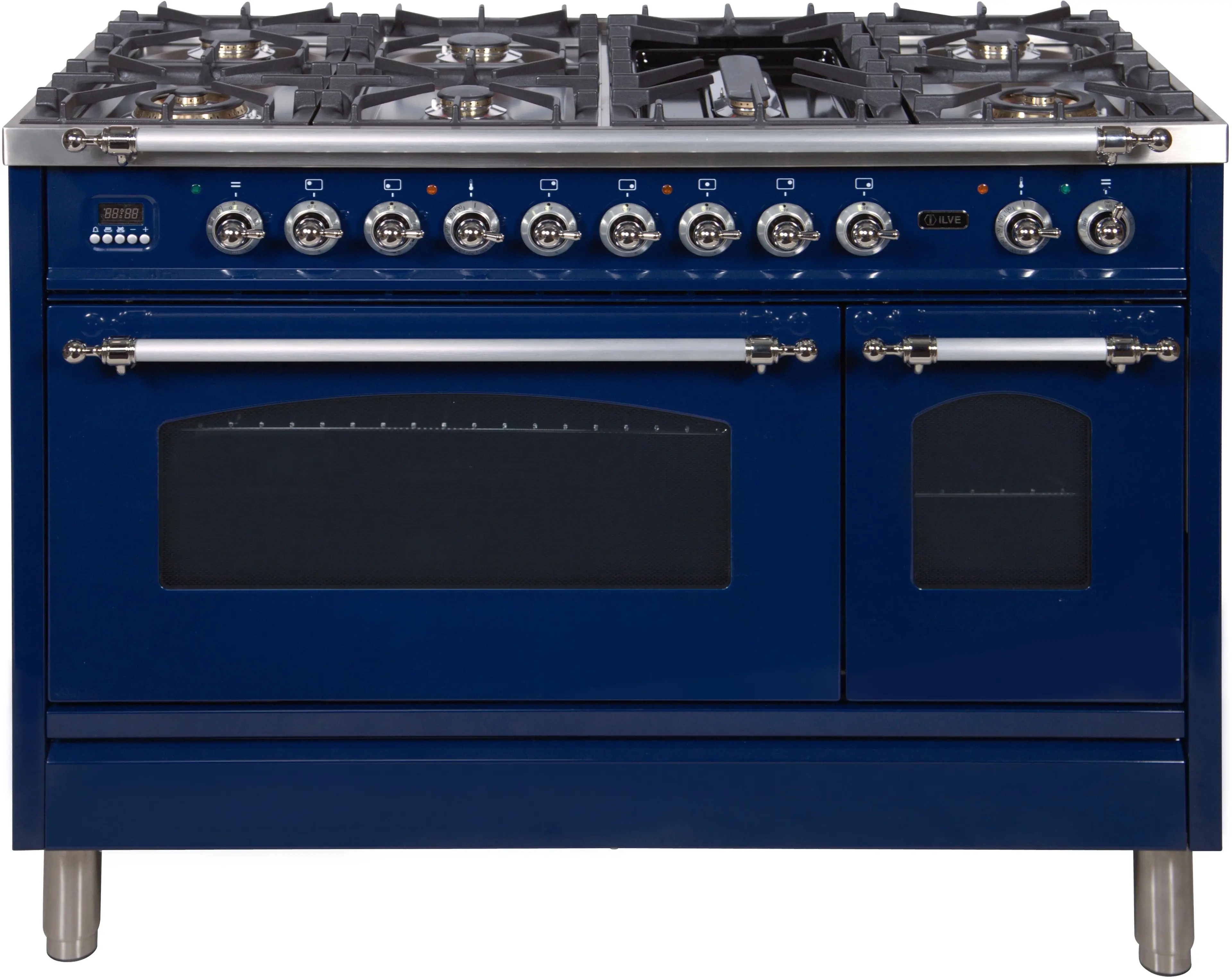Ilve UPN120FDMPBLXLP Liquid Propane In Midnight Blue W/ Chrome Trim