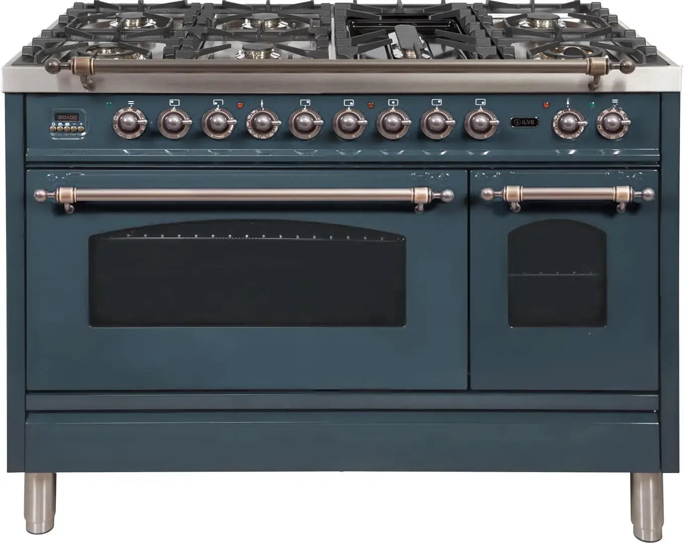 Ilve UPN120FDMPGUY Natural Gas In Blue Grey W/ Bronze Trim