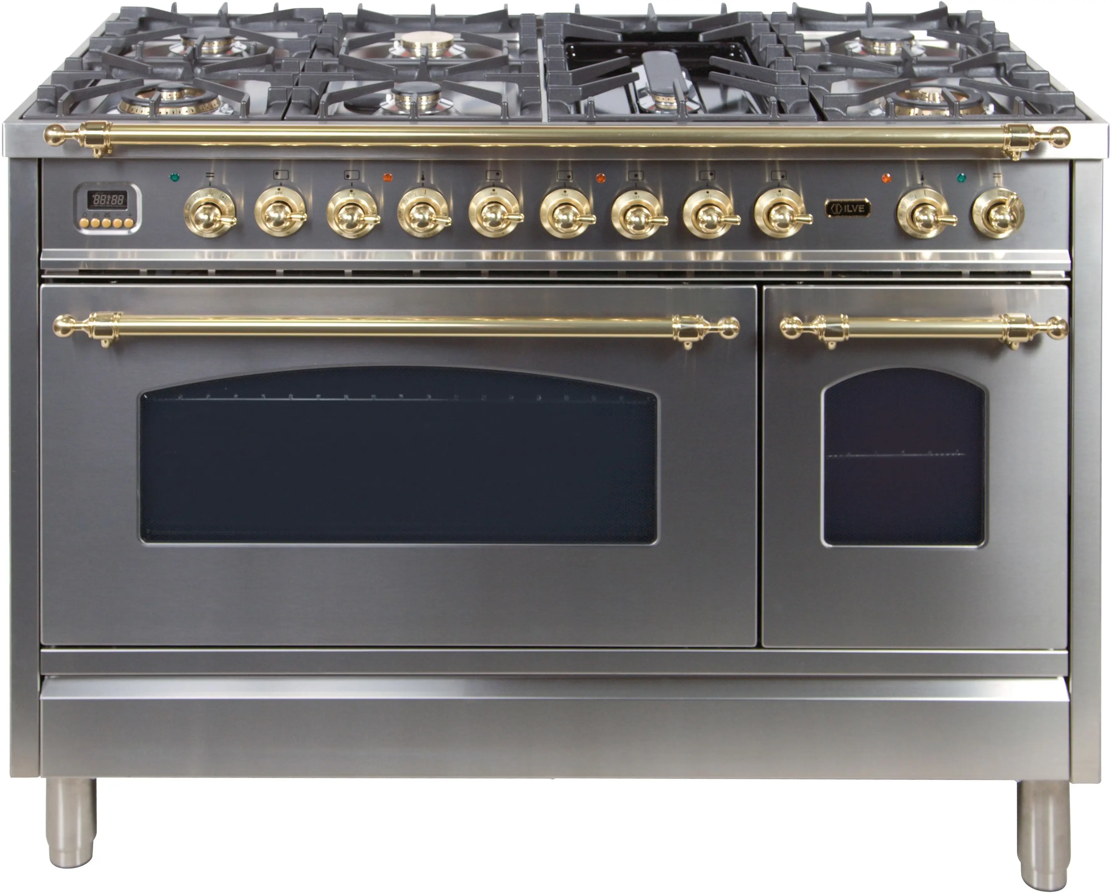 Ilve UPN120FDMPI Natural Gas In Stainless Steel W/ Brass Trim