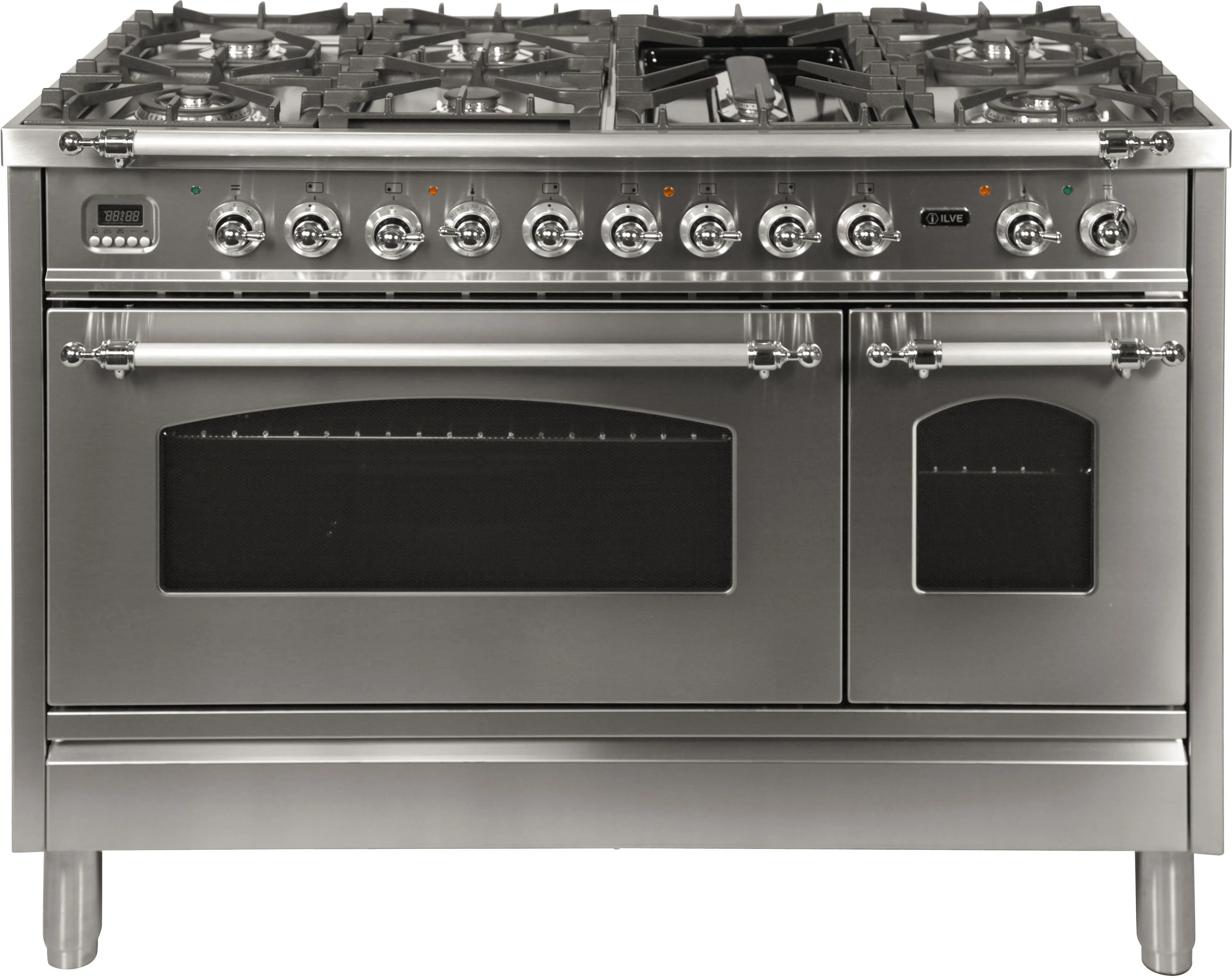 Ilve UPN120FDMPIX Natural Gas In Stainless Steel W/ Chrome Trim