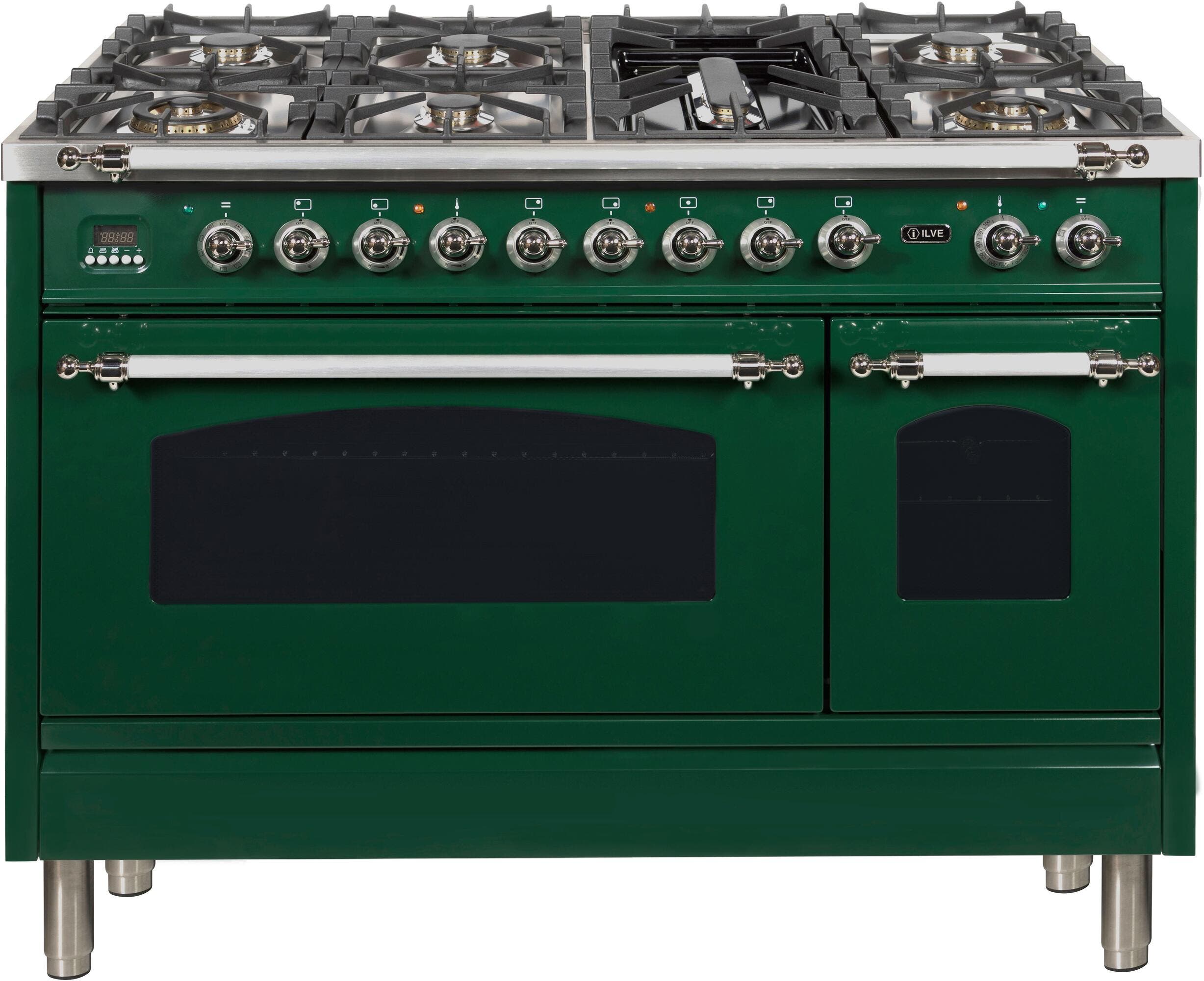 Ilve UPN120FDMPVSXLP Liquid Propane In Emerald Green W/ Chrome Trim
