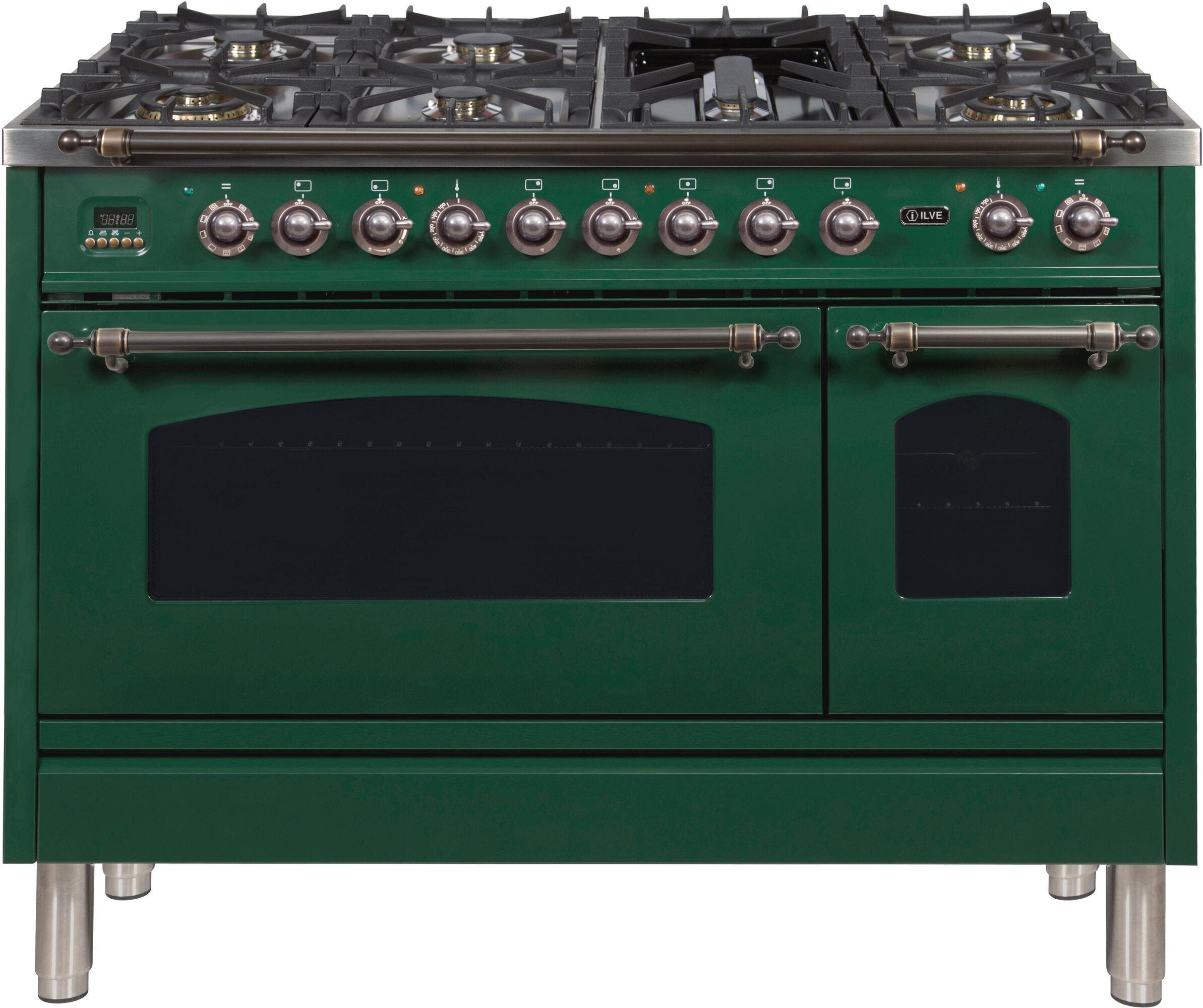 Ilve UPN120FDMPVSYLP Liquid Propane In Emerald Green W/ Bronze Trim