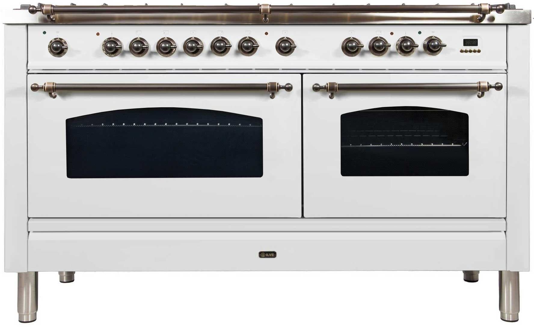 Ilve UPN150FDMPBY Natural Gas In White W/ Bronze Trim