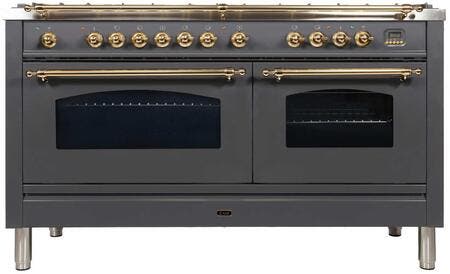 Ilve UPN150FDMPMLP Liquid Propane In Matte Graphite W/ Brass Trim