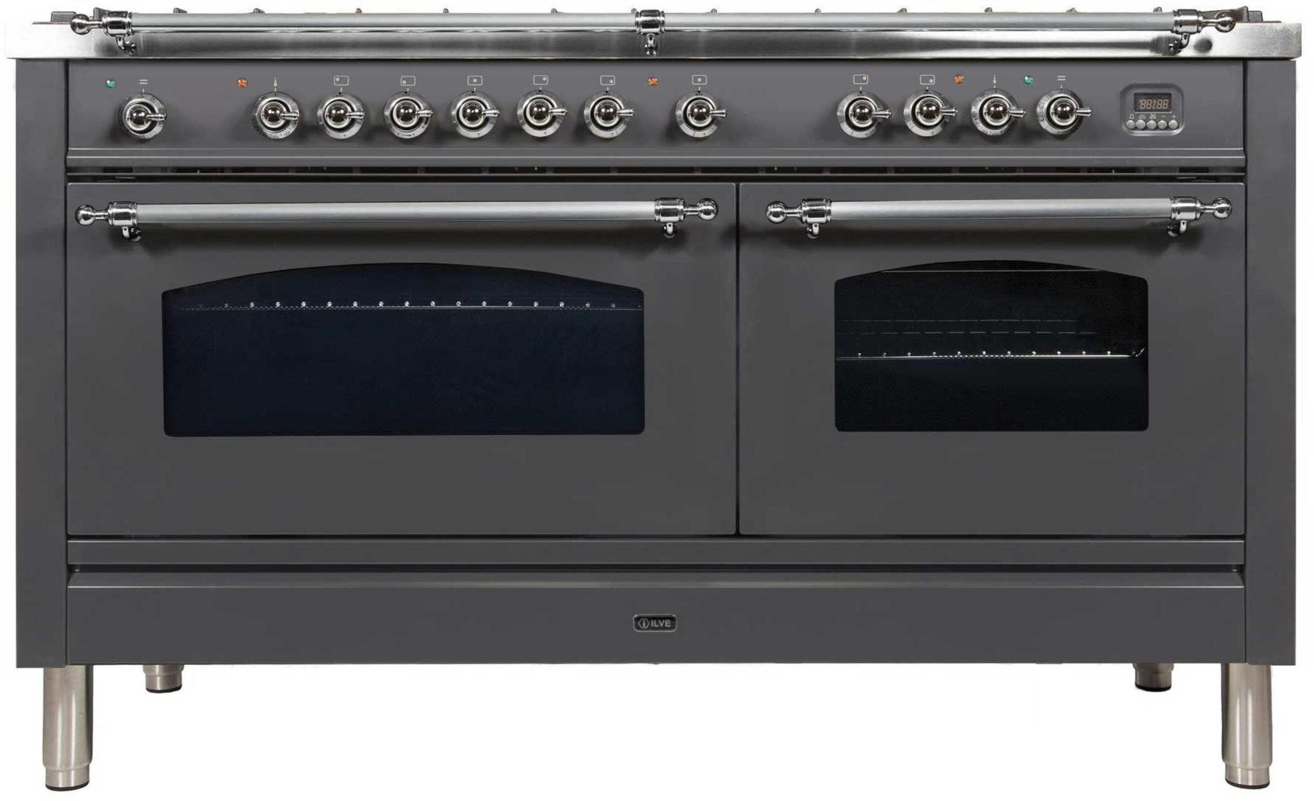 Ilve UPN150FDMPMXLP Liquid Propane In Matte Graphite W/ Chrome Trim