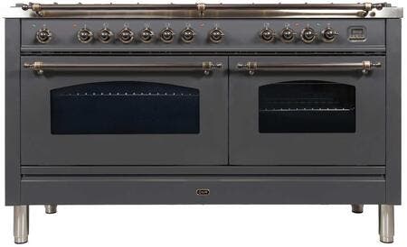Ilve UPN150FDMPMYLP Liquid Propane In Matte Graphite W/ Bronze Trim