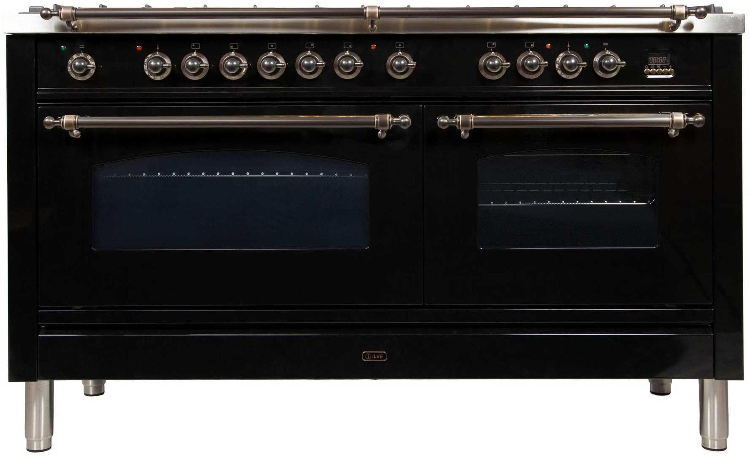 Ilve UPN150FDMPNYLP Liquid Propane In Glossy Black W/ Bronze Trim