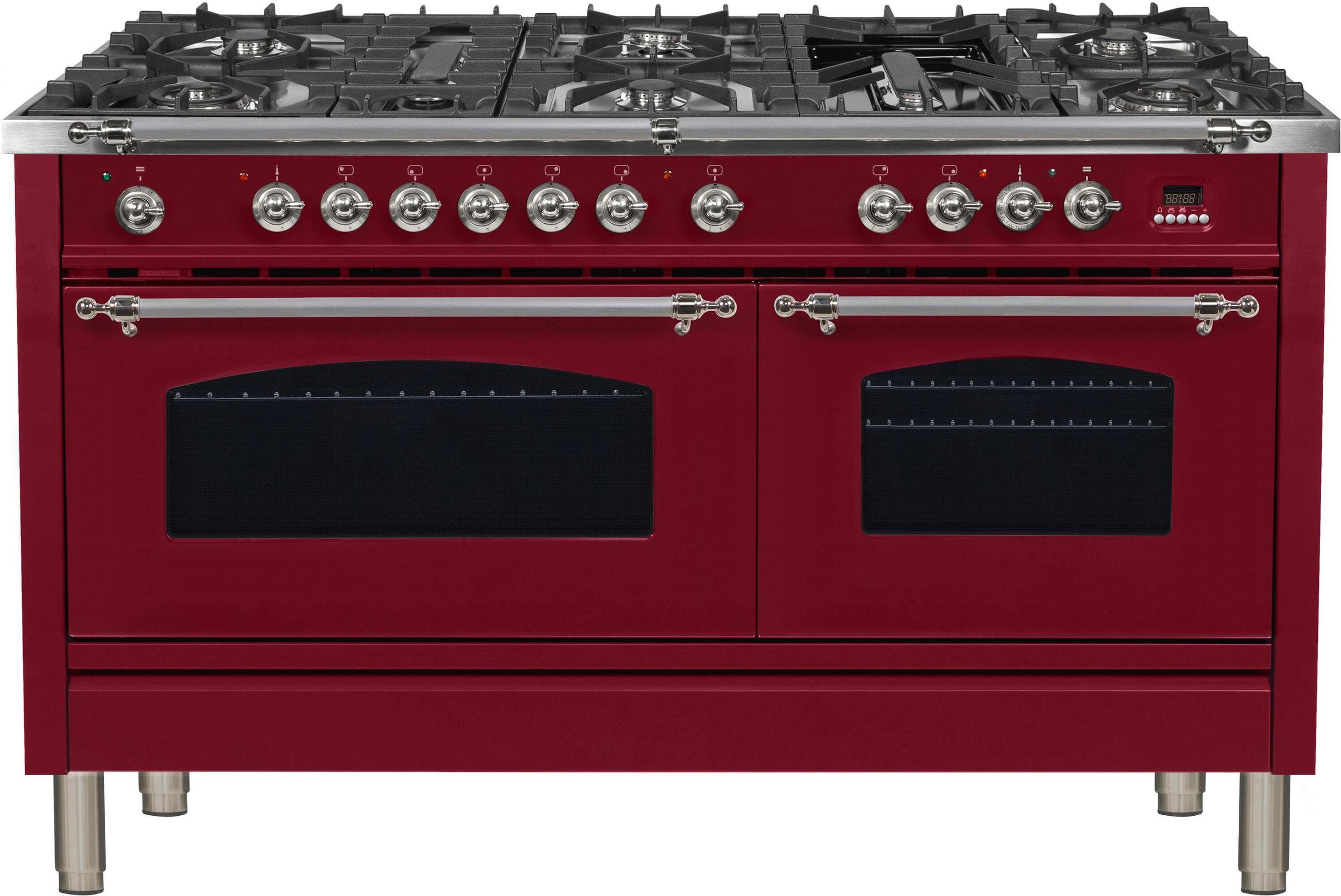 Ilve UPN150FDMPRBXLP Liquid Propane In Burgundy W/ Chrome Trim