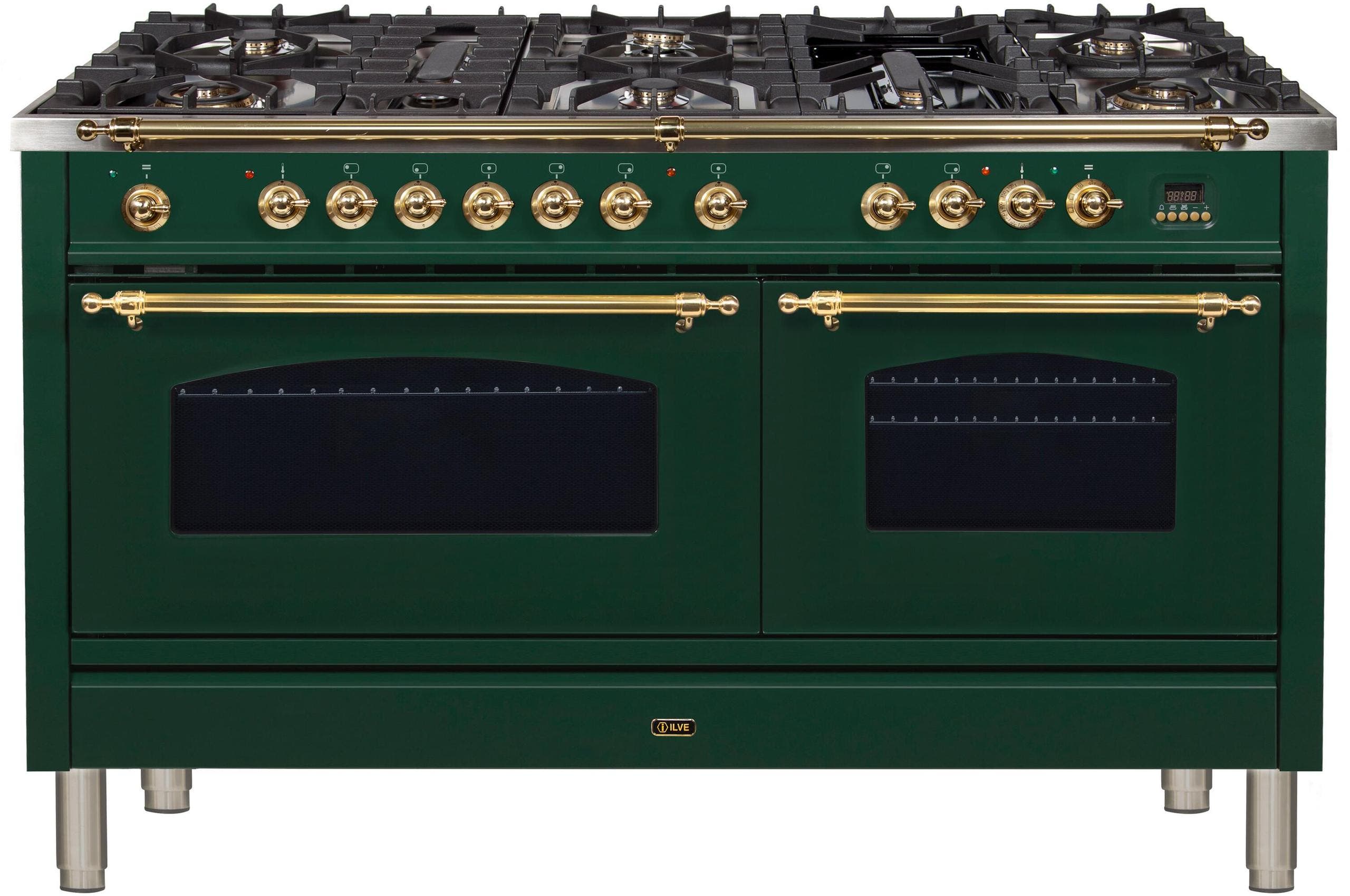 Ilve UPN150FDMPVSLP Liquid Propane In Emerald Green W/ Brass Trim