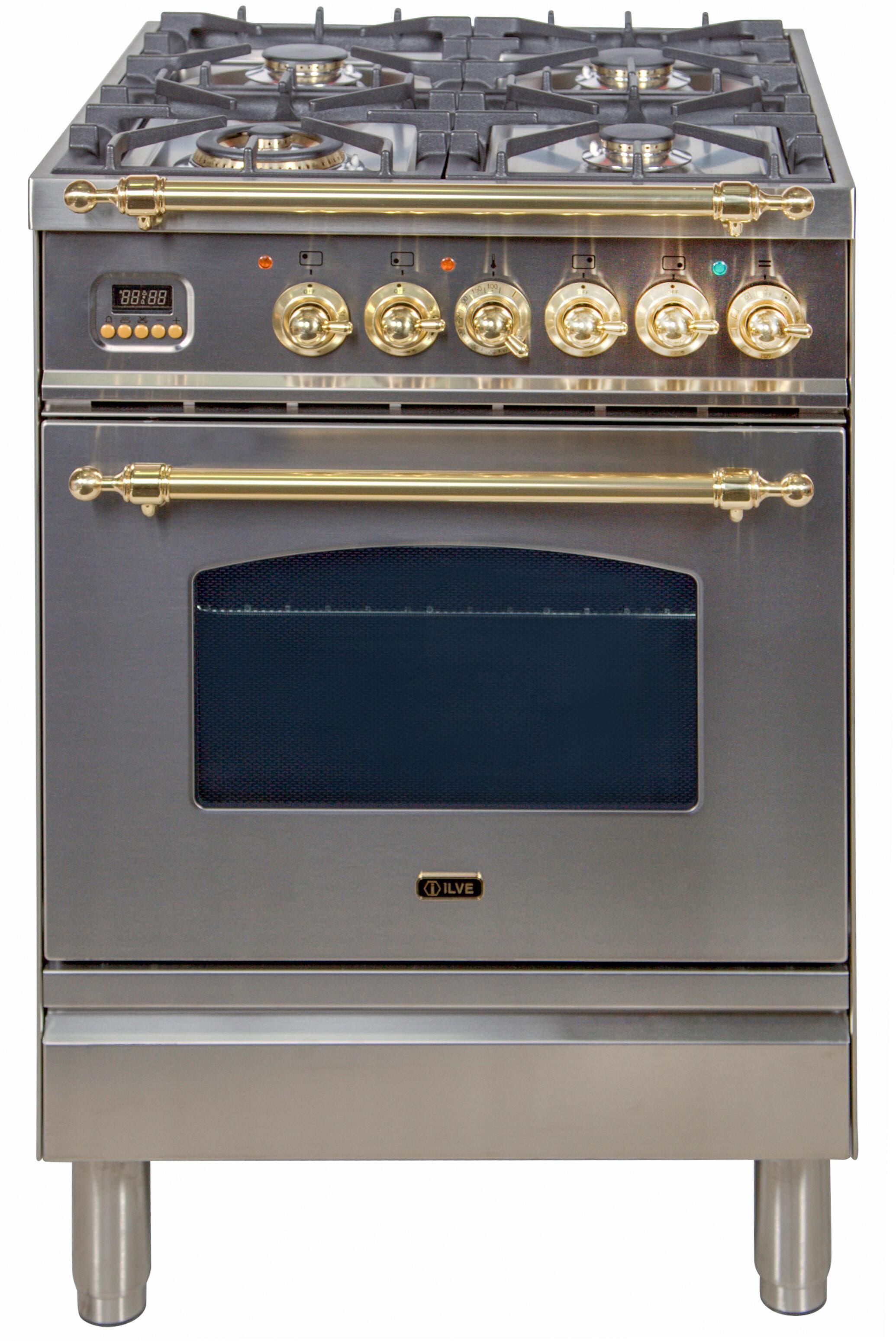 Ilve UPN60DMPILP Liquid Propane In Stainless Steel W/ Brass Trim