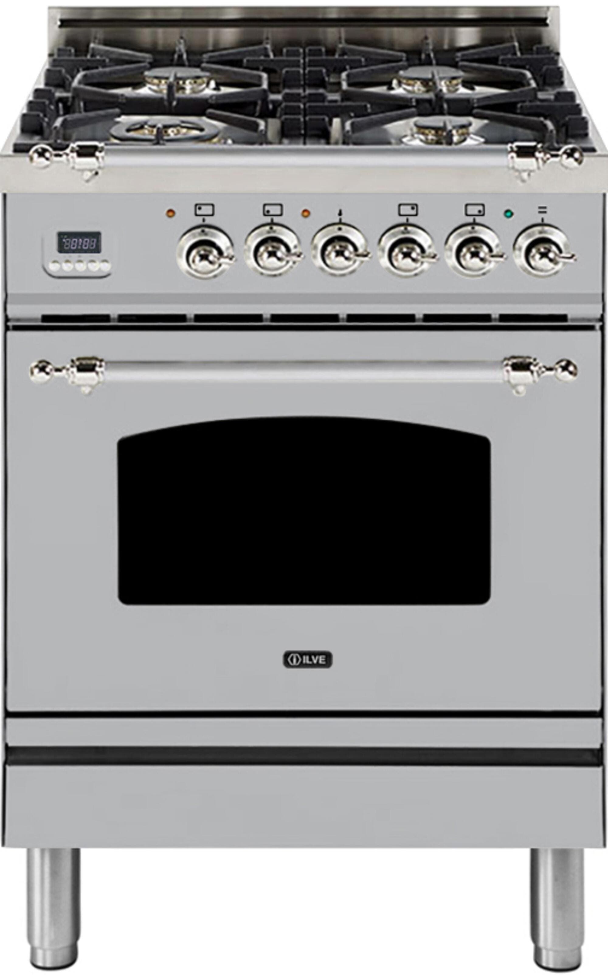 Ilve UPN60DMPIXLP Liquid Propane In Stainless Steel W/ Chrome Trim
