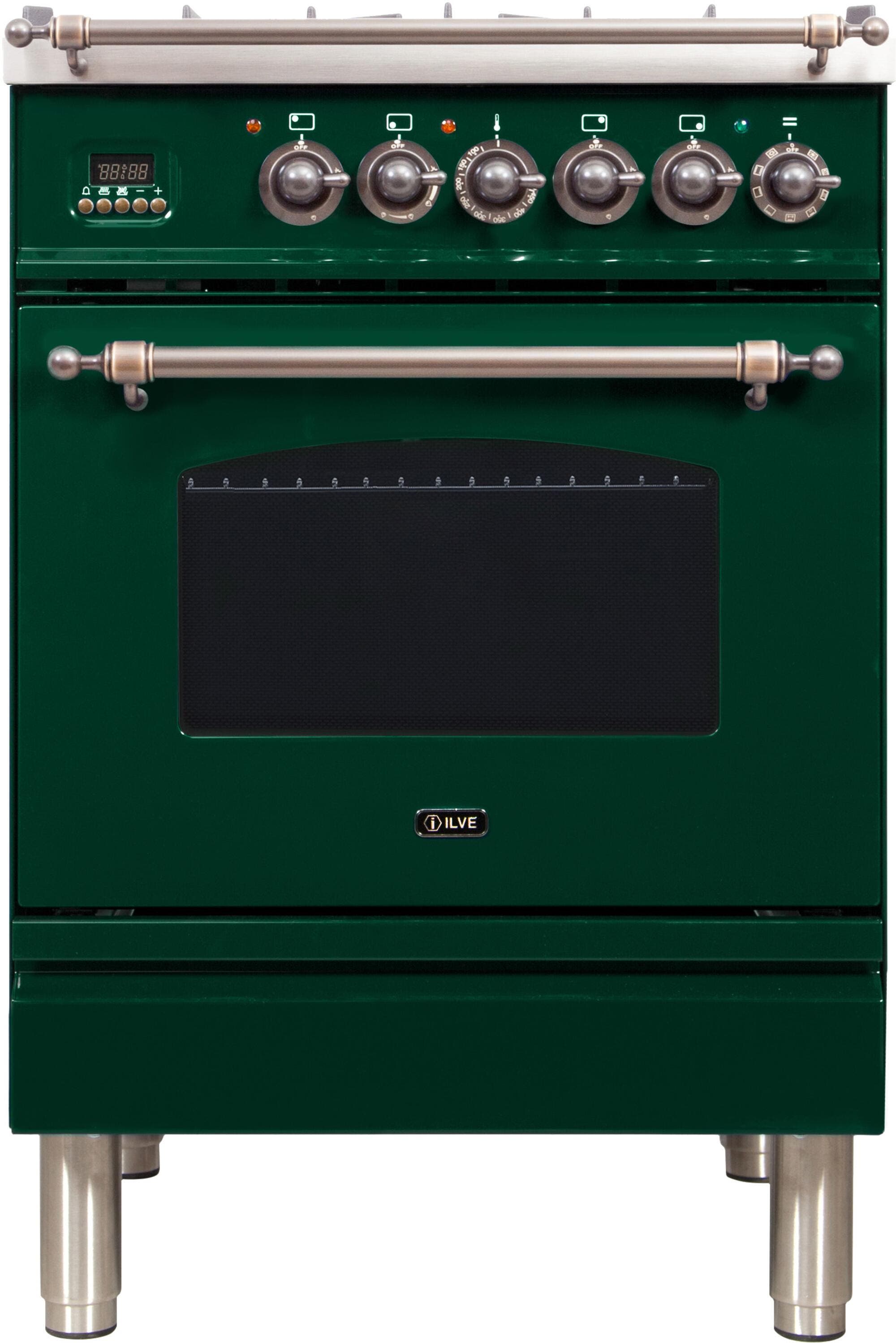 Ilve UPN60DMPVSYLP Liquid Propane In Emerald Green W/ Bronze Trim
