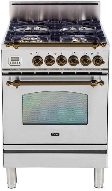 Ilve UPN60DVGGIYLP Liquid Propane In Stainless Steel W/ Bronze Trim