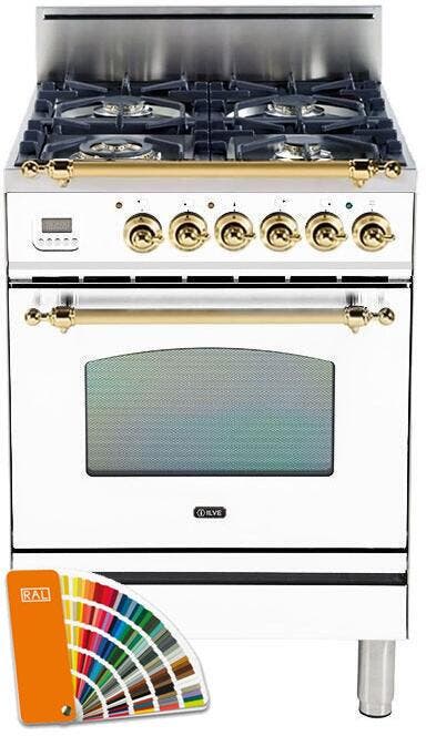 Ilve UPN60DVGGRALLP Liquid Propane In Custom Ral Color W/ Brass Trim