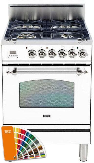 Ilve UPN60DVGGRALXLP Liquid Propane In Custom Ral Color W/ Chrome Trim