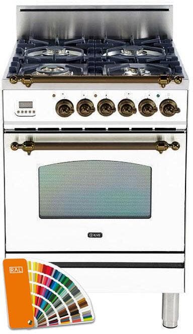 Ilve UPN60DVGGRALYLP Liquid Propane In Custom Ral Color W/ Bronze Trim