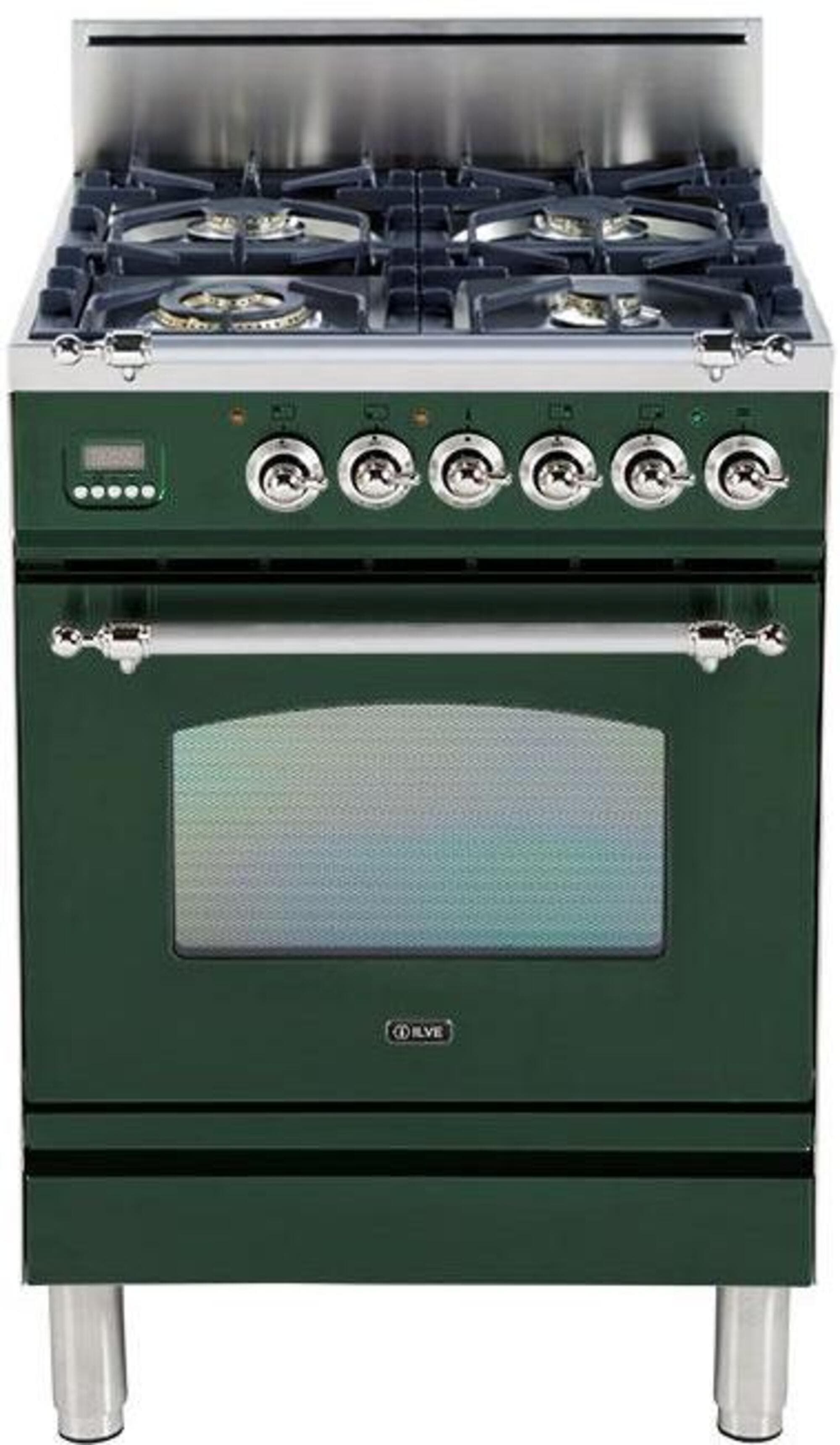 Ilve UPN60DVGGVSXLP Liquid Propane In Emerald Green W/ Chrome Trim