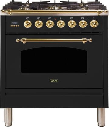 Ilve UPN76DMPGUYLP Liquid Propane In Blue Grey W/ Bronze Trim