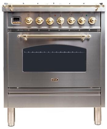 Ilve UPN76DMPILP Liquid Propane In Stainless Steel W/ Brass Trim