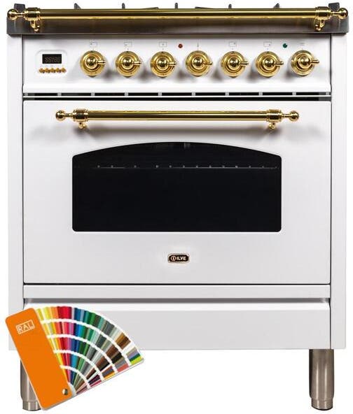 Ilve UPN76DMPRALLP Liquid Propane In Custom Ral Color W/ Brass Trim