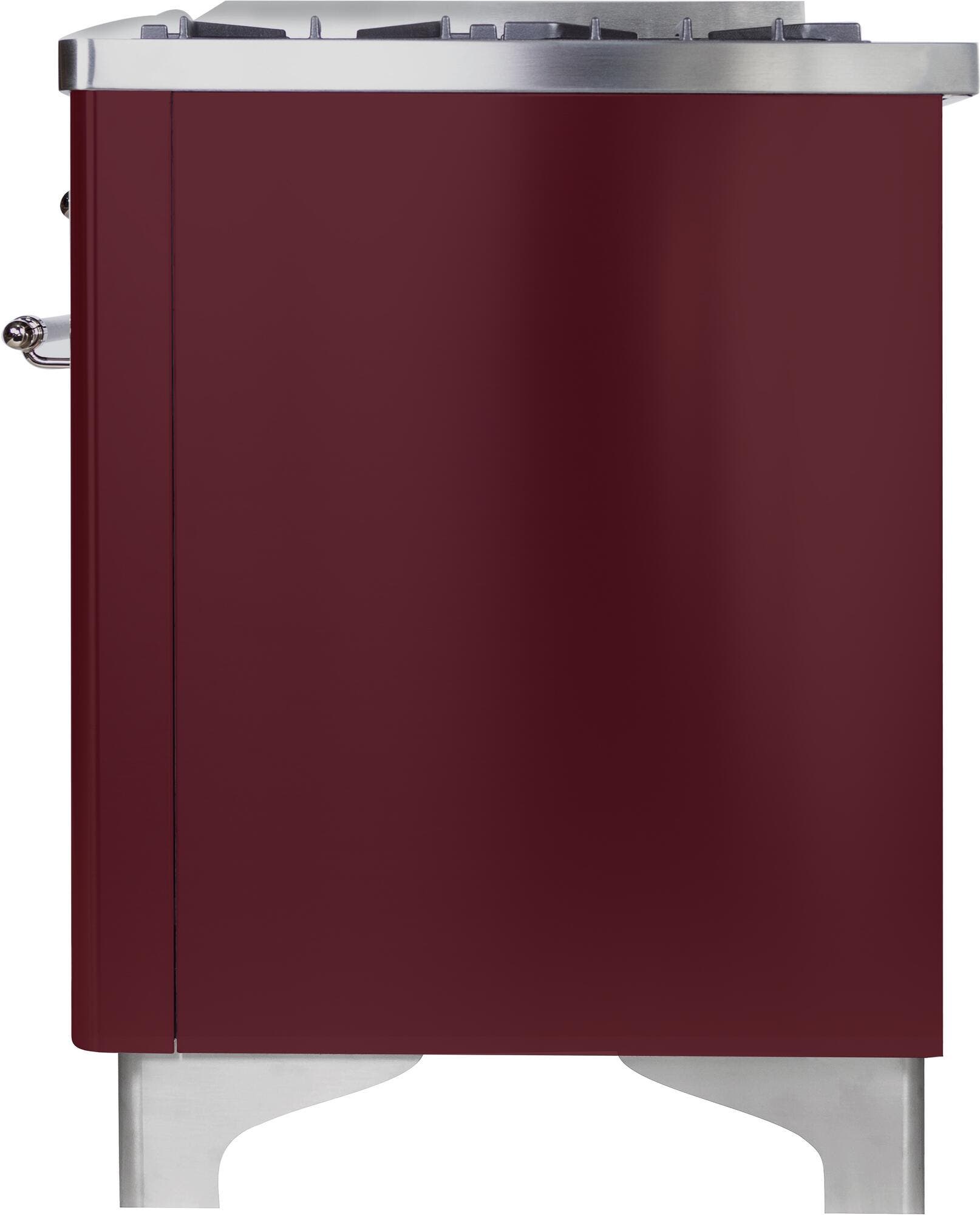 Ilve UM096DNS3BUCLP Liquid Propane In Burgundy W/ Chrome Trim