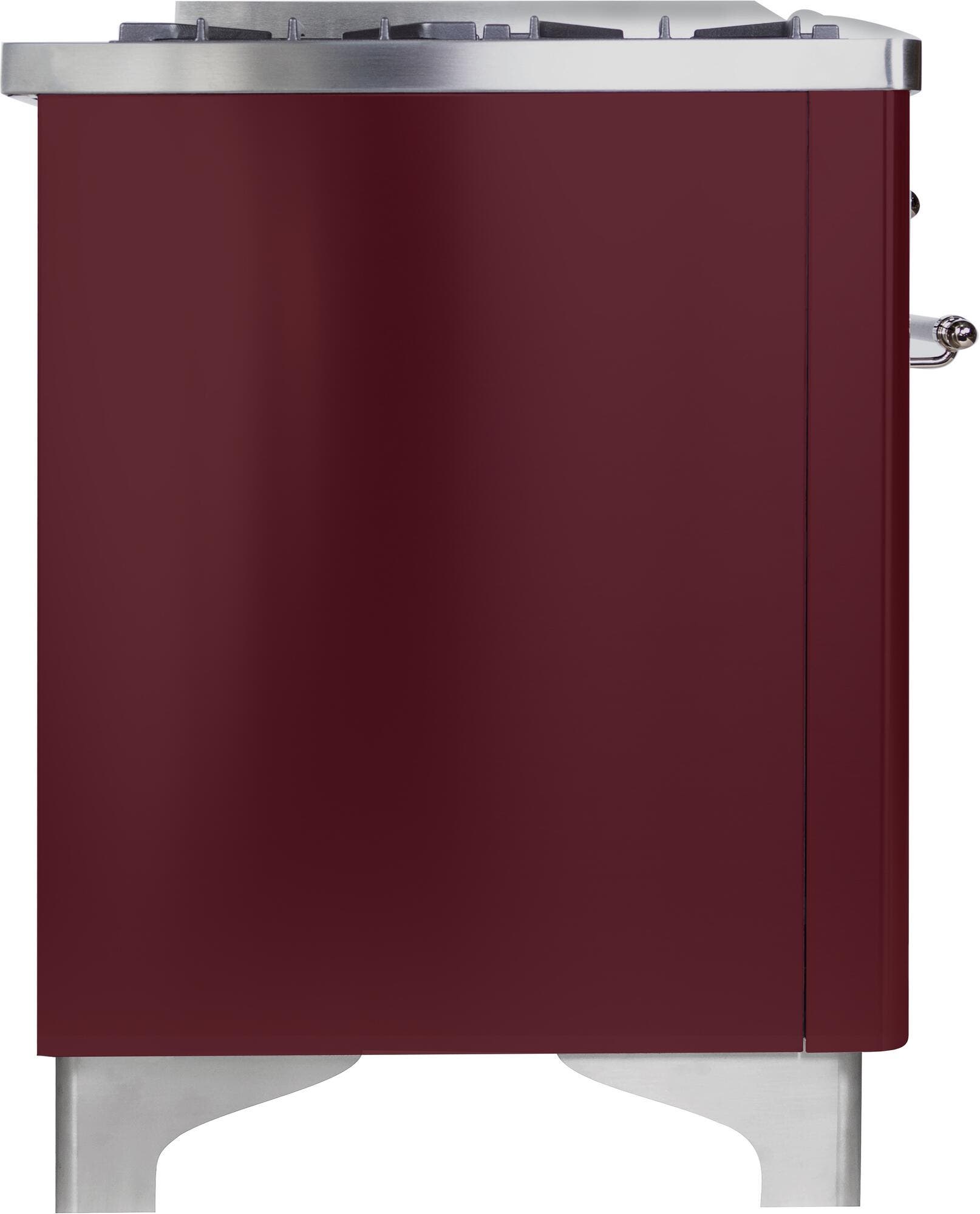 Ilve UM096DNS3BUCLP Liquid Propane In Burgundy W/ Chrome Trim