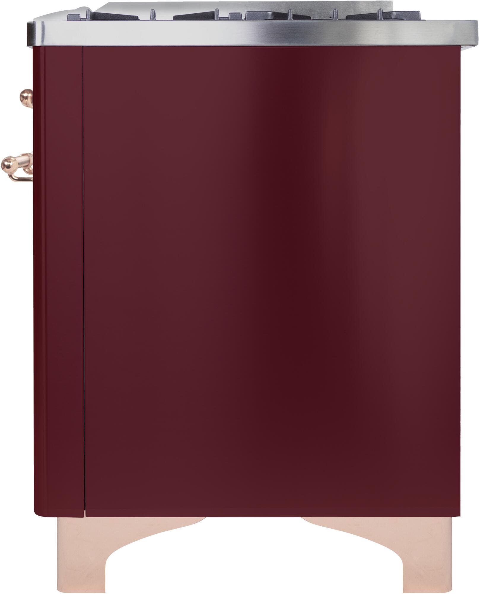 Ilve UM096DNS3BUPLP Liquid Propane In Burgundy W/ Copper Trim