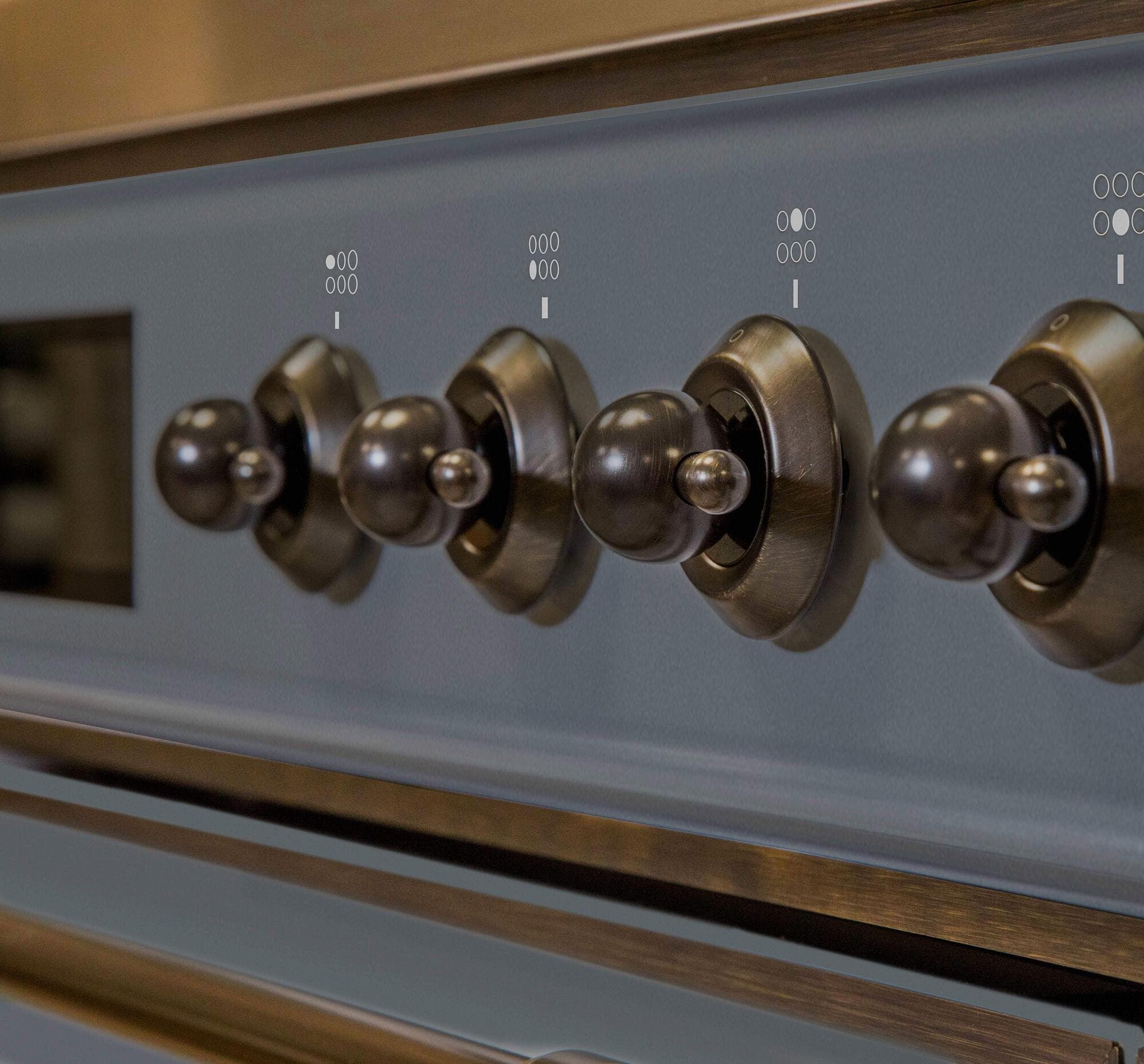 Ilve UM096DNS3BGBLP Liquid Propane In Blue Grey W/ Bronze Trim
