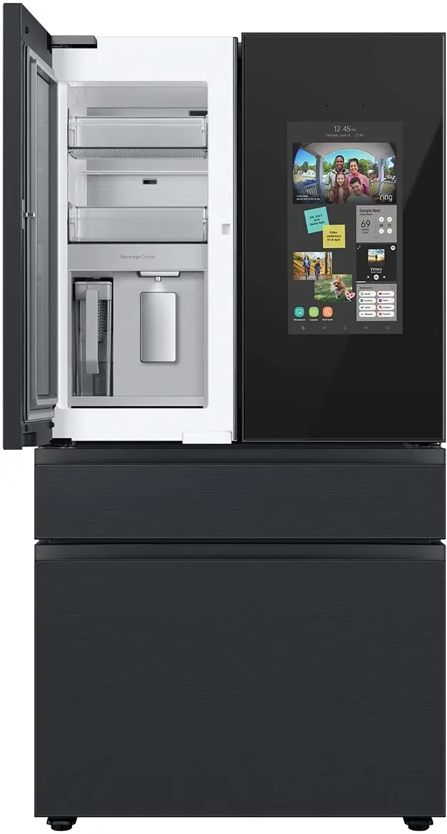 Samsung RF29BB89008M Charcoal Glass Top Panel with Black Steel Middle a...