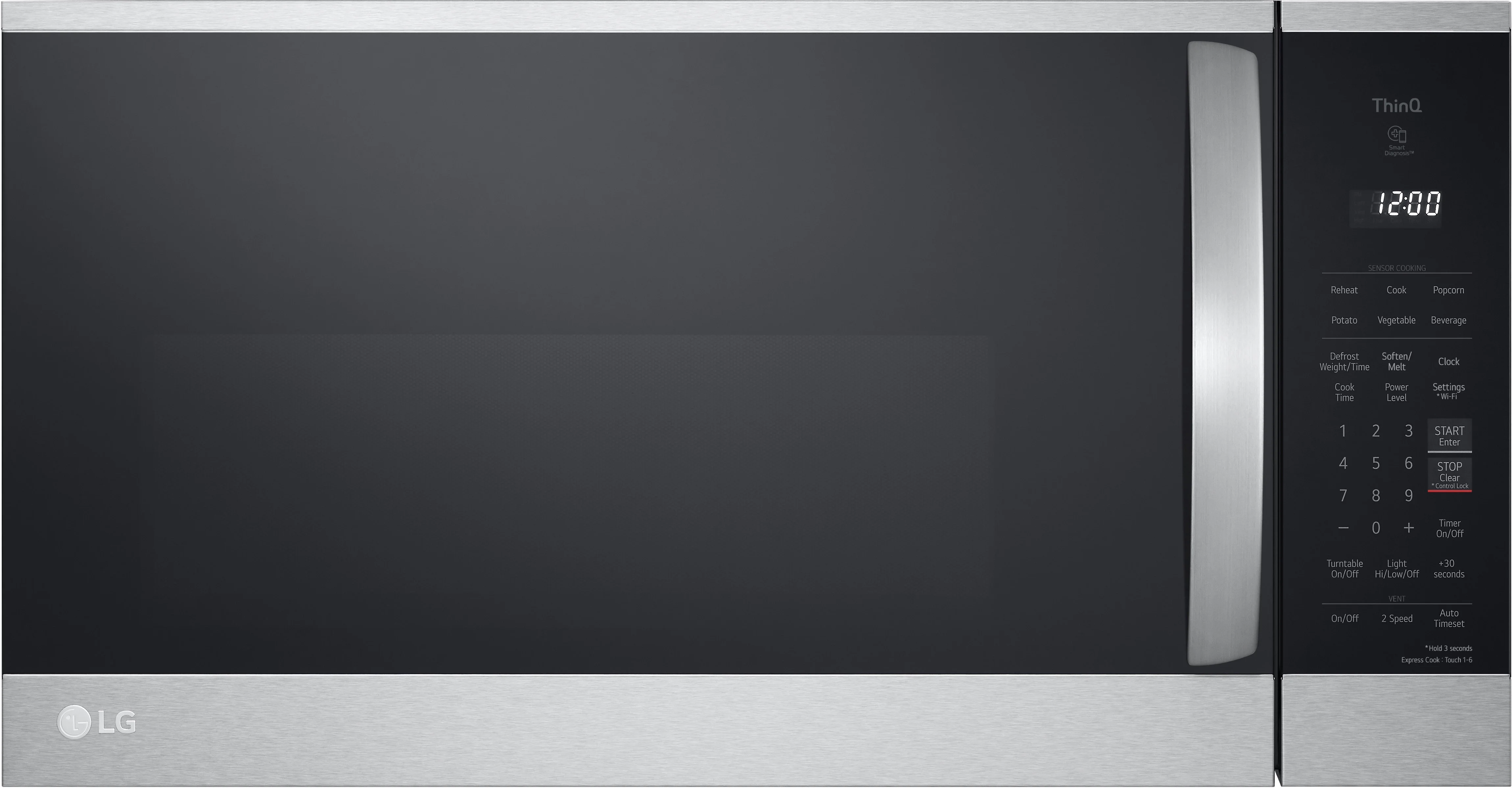 LG MVEM1825F 1.8 cu.ft. OTR, 300 CFM, Sensor, ThinQ, EasyClean