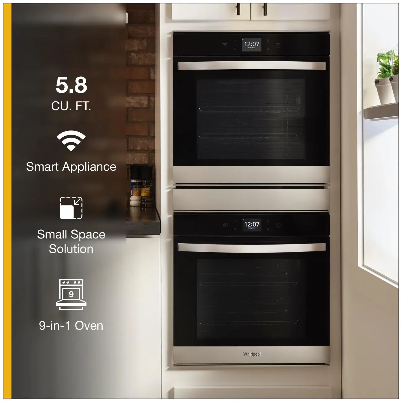 Whirlpool WOD52ES4MZ 24 Inch Double Smart Electric Wall Oven
