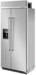 36" Side By Side Built In Refrigerator With External Ice & Water