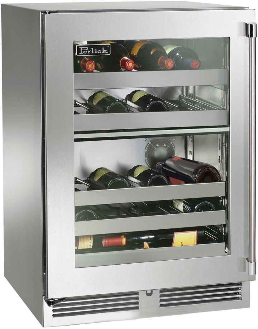 Perlick HP24DS43LL 24" Signature Series Indoor Dual-Zone Wine Reserve...