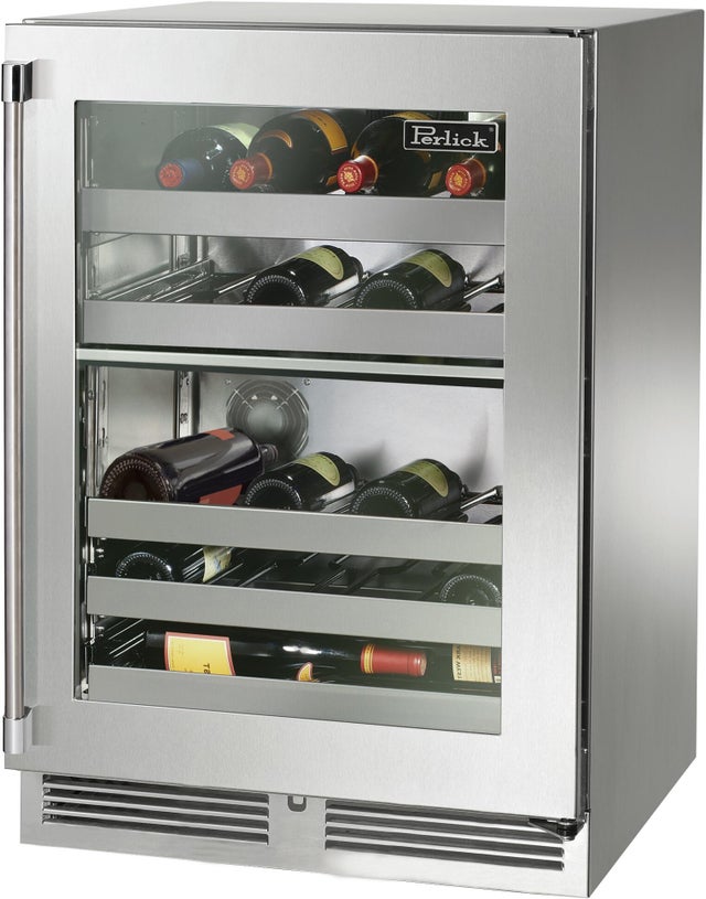 Perlick HP24DS43RL 24" Signature Series Indoor Dual-Zone Wine Reserve...