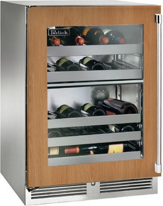 Perlick HP24DS44LL 24" Signature Series Indoor Dual-Zone Wine Reserve...