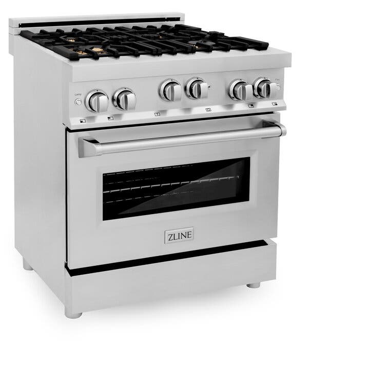 Zline RGBR30 30" Stainless Steel With Brass Burners