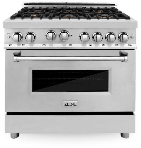 Zline RGBR36 36" Stainless Steel With Brass Burners