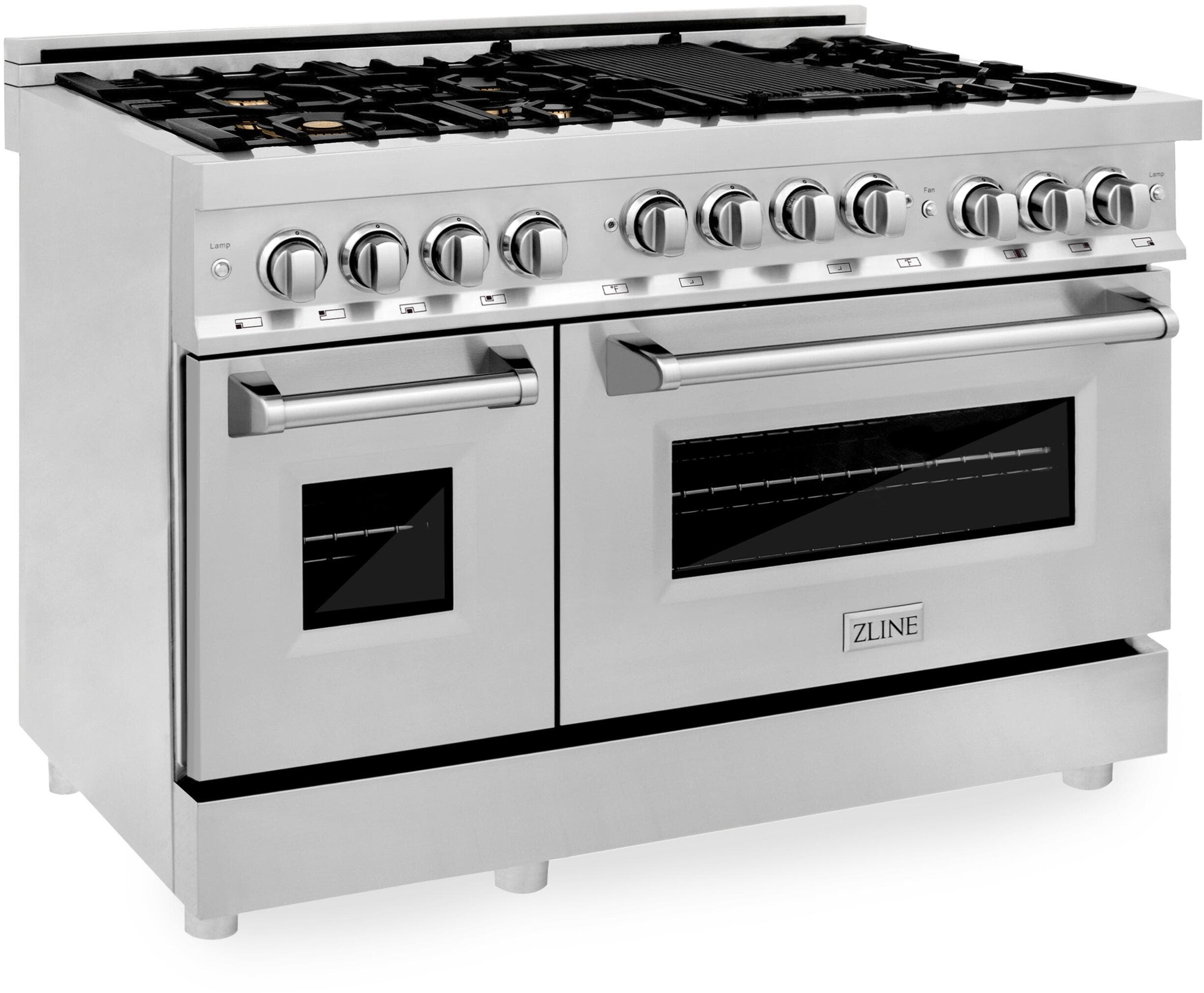 Zline RGBR48 48" Stainless Steel With Brass Burners