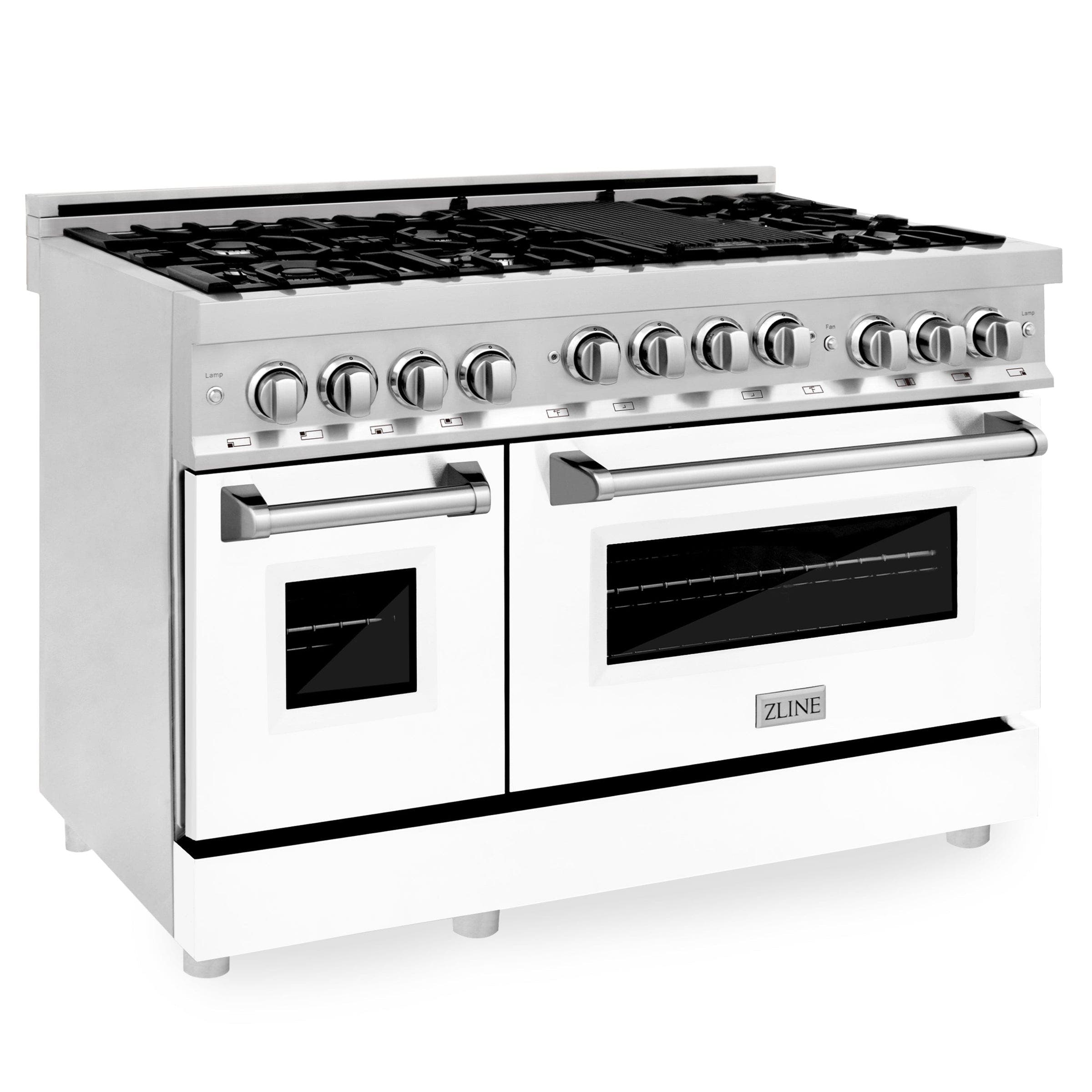 Zline RGSWM48 Durasnow Stainless Steel With Door In Matte White