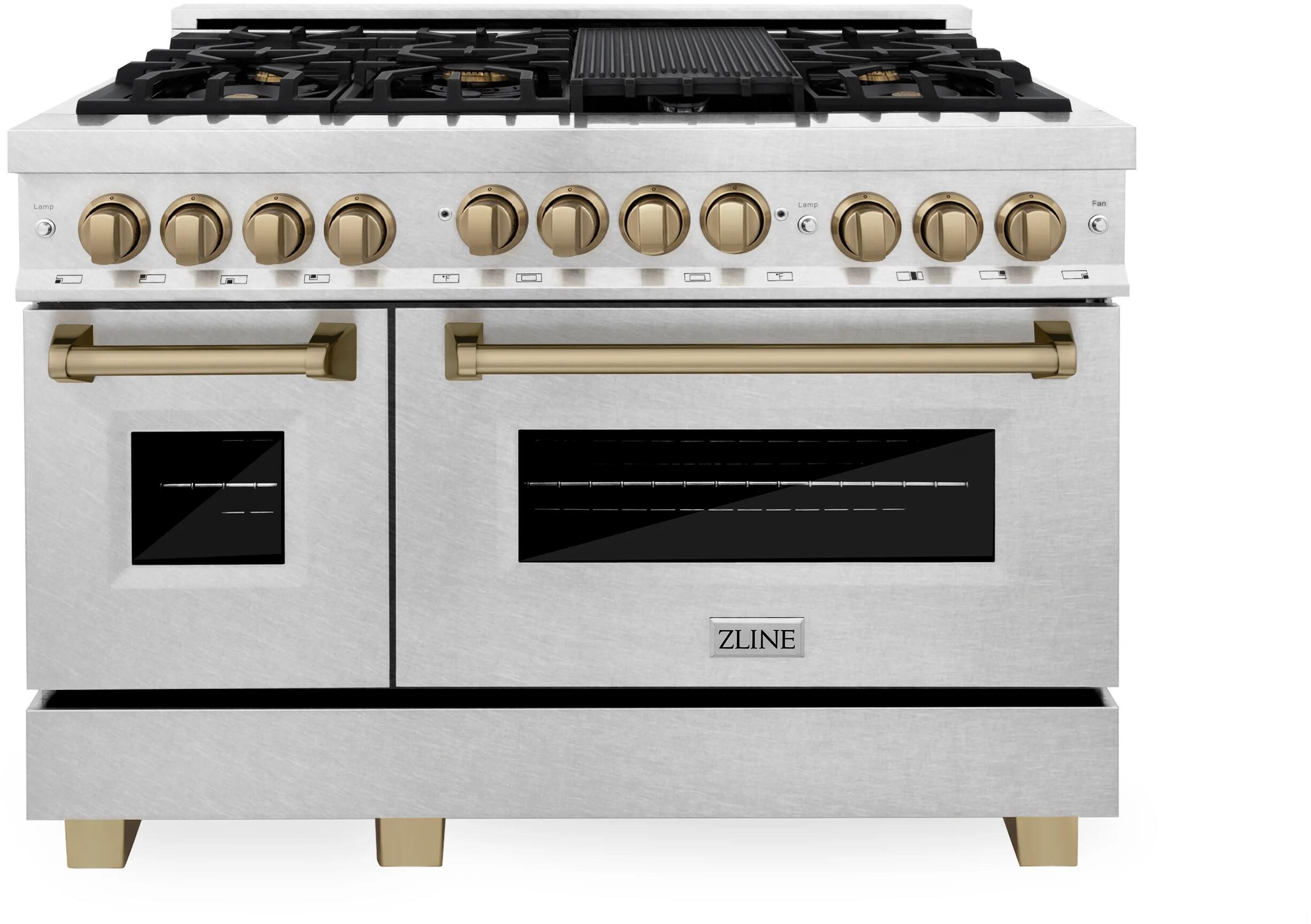 Zline RGSZSN48CB ZLINE 48 in. Autograph Edition Gas Range Durasnow