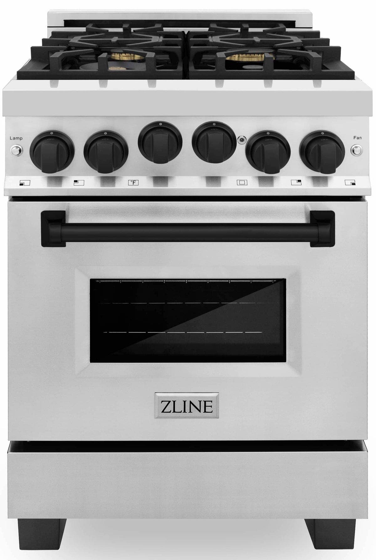 Zline RGZ24MB Stainless Steel With Matte Black Accents