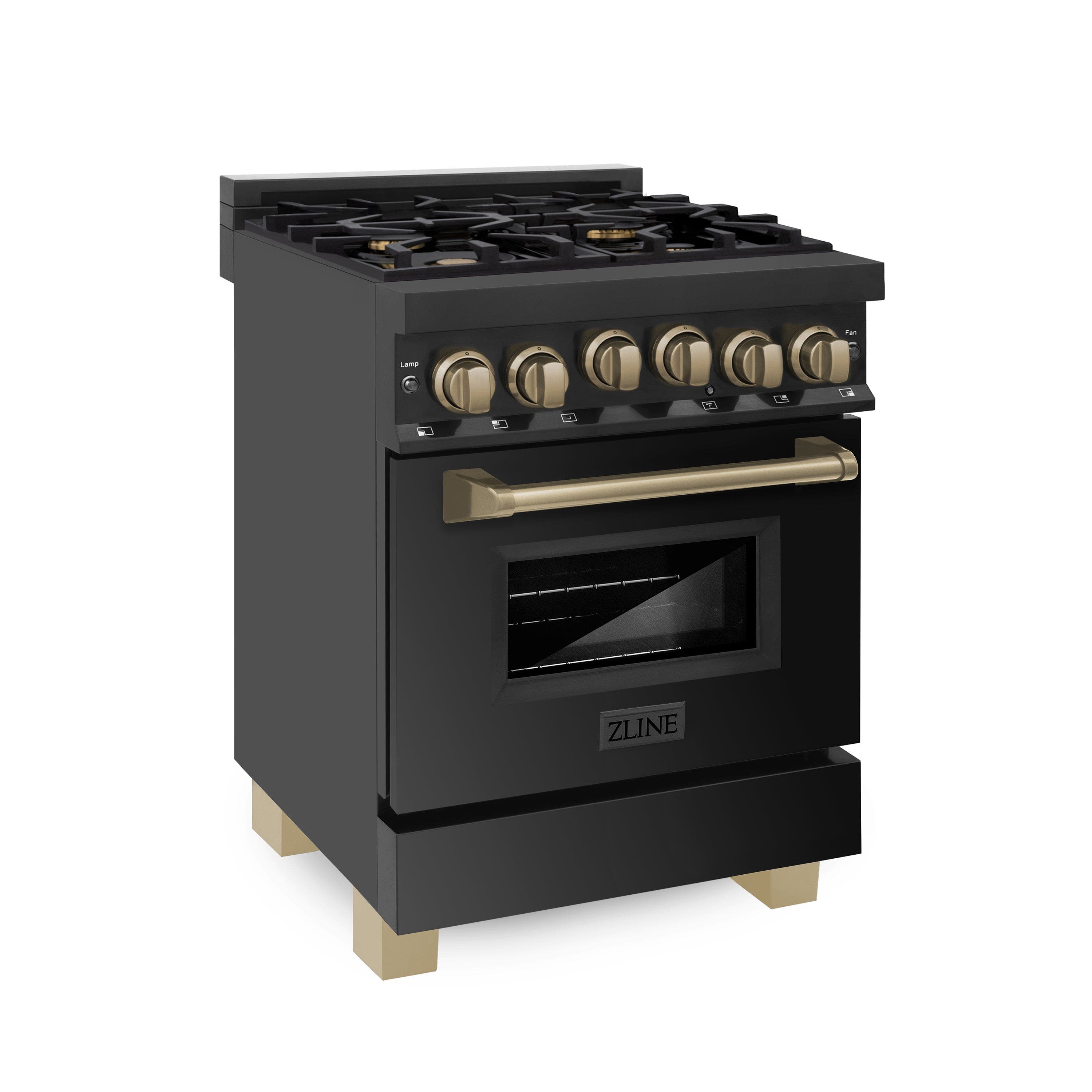 Zline RGBZ24CB Black Stainless Steel With Champagne Bronze Accent...