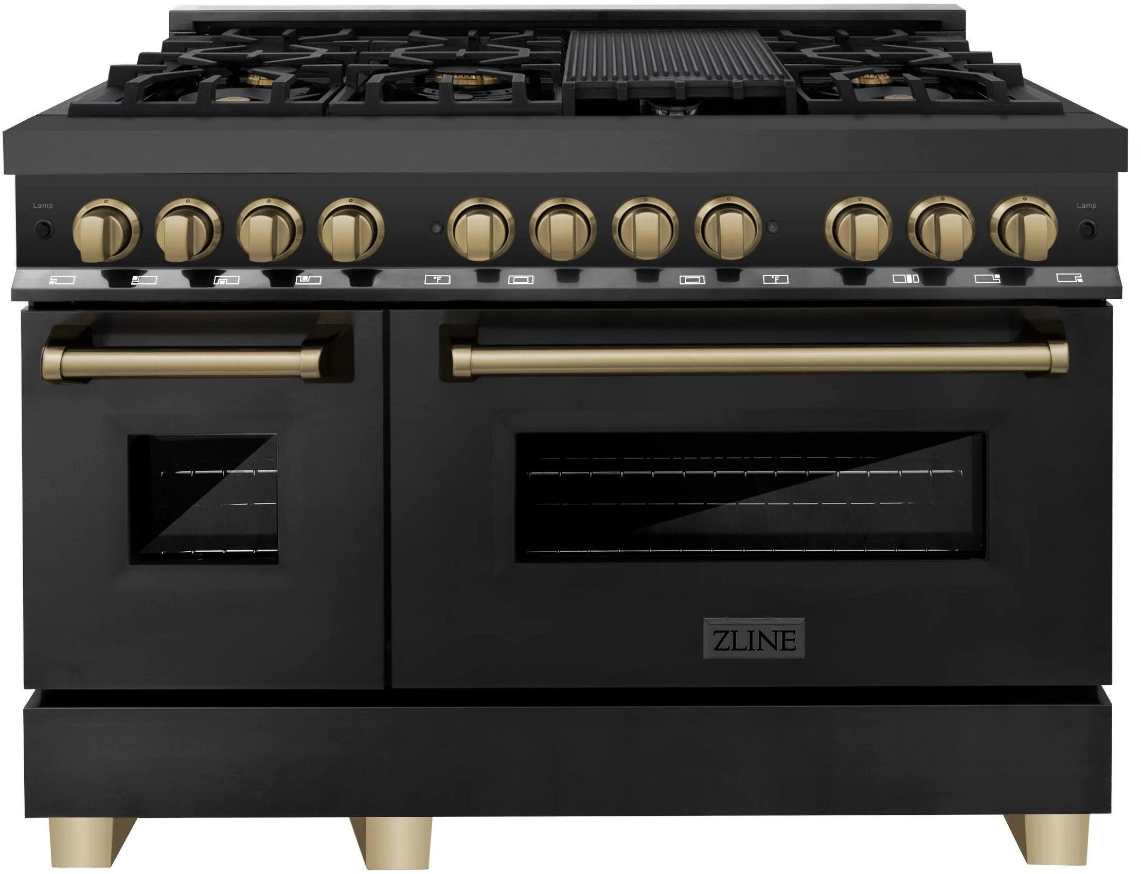 Zline RGBZ48CB Black Stainless Steel With Champagne Bronze Accent...